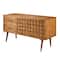 Walker Edison 58" Caramel Solid Wood 2-Drawer Prism Sideboard